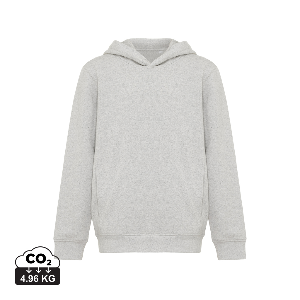 Sweat Enfant personnalisé coton bio 280g Iqoniq Yengo Kids light heather grey